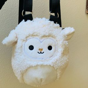 HandMade by me Sophie Backpack the lamb Squishmallow Black straps Squishmallows